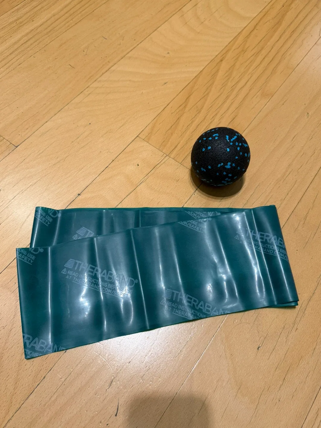 TheraBand + trigger point ball