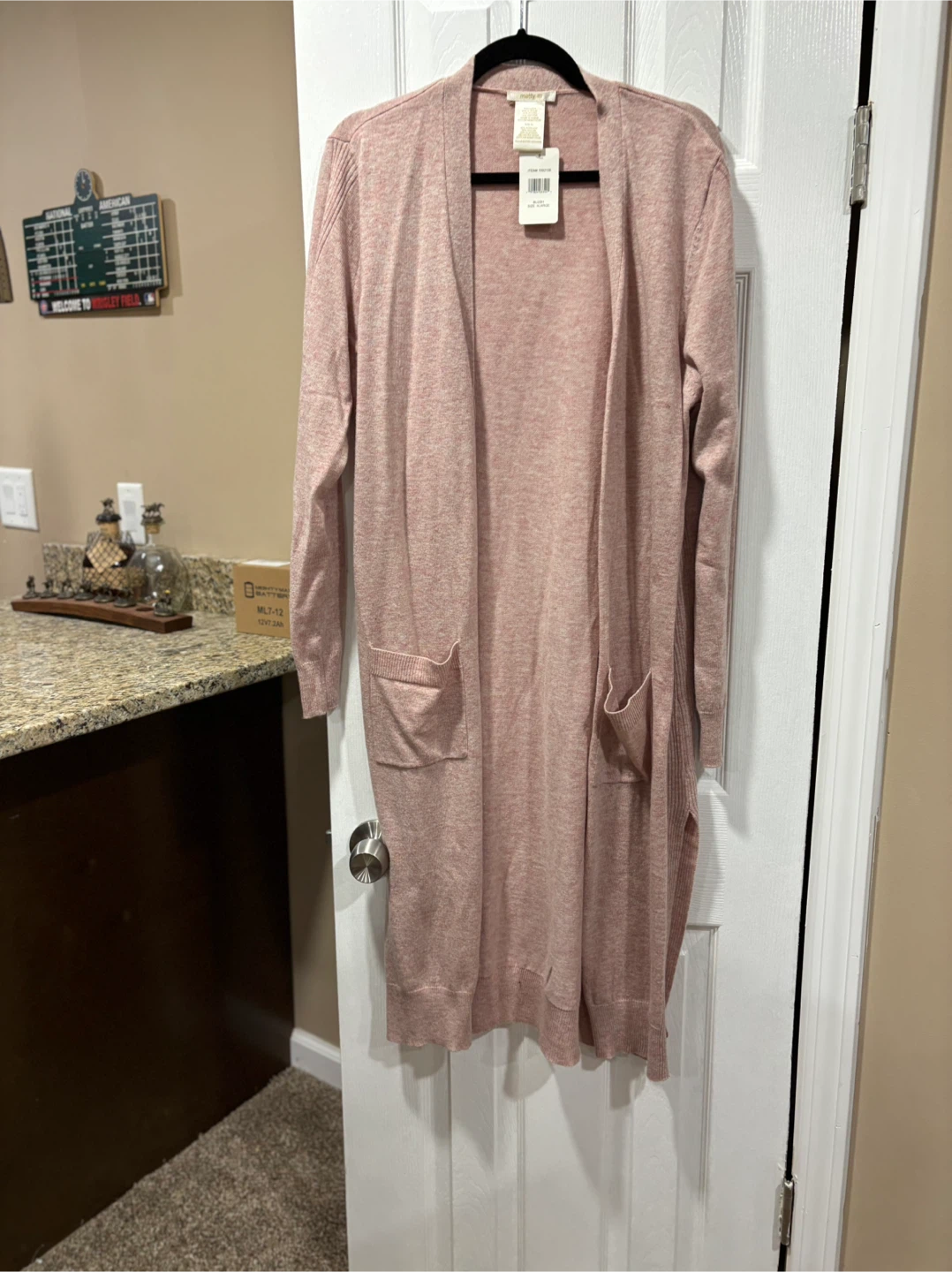Matty M Blush Duster Cardigan - Size XLarge