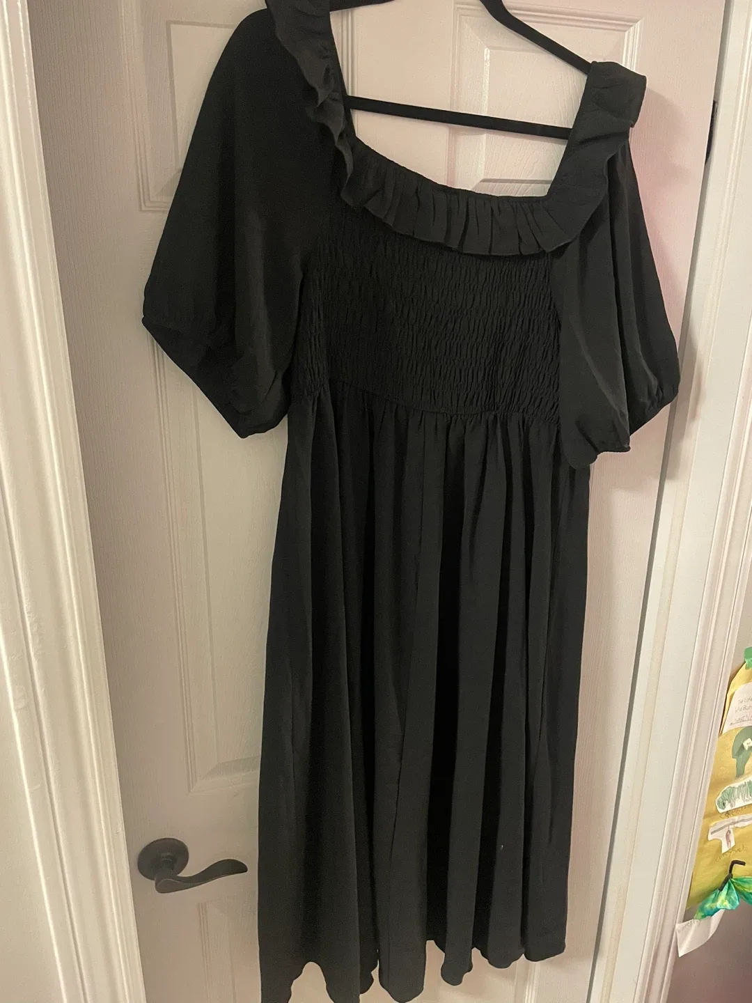 NEW! Black Ruffle Dress, Size 1XL image indicator(2)