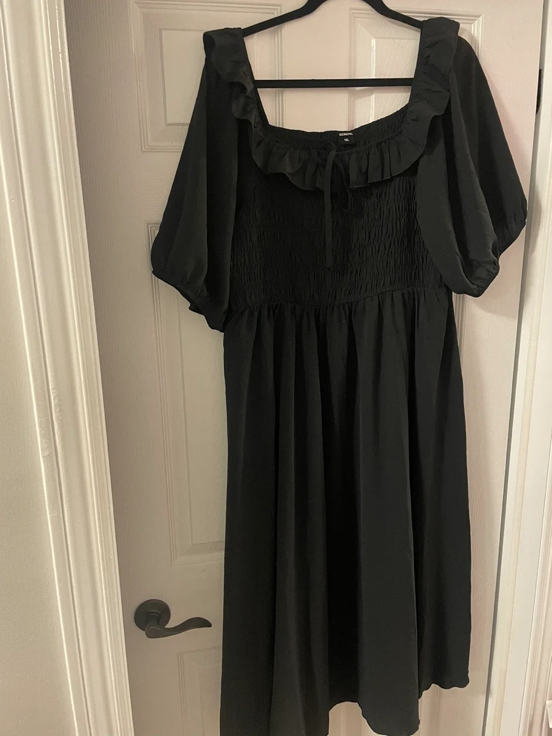 NEW! Black Ruffle Dress, Size 1XL image indicator(4)
