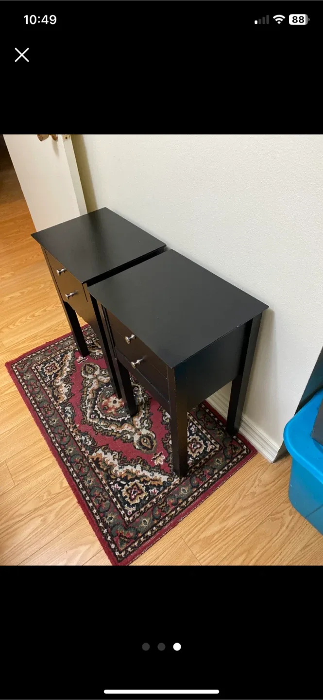 Pair of Black Nightstands