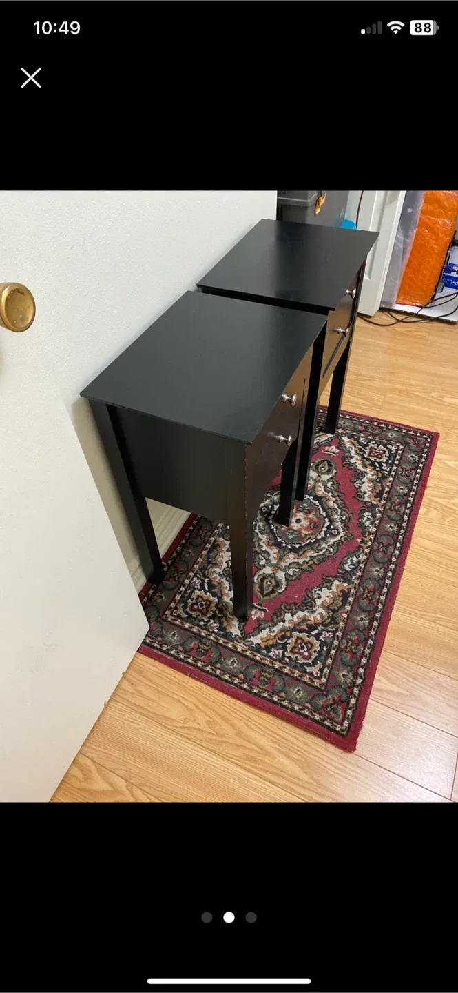 Pair of Black Nightstands image indicator(3)