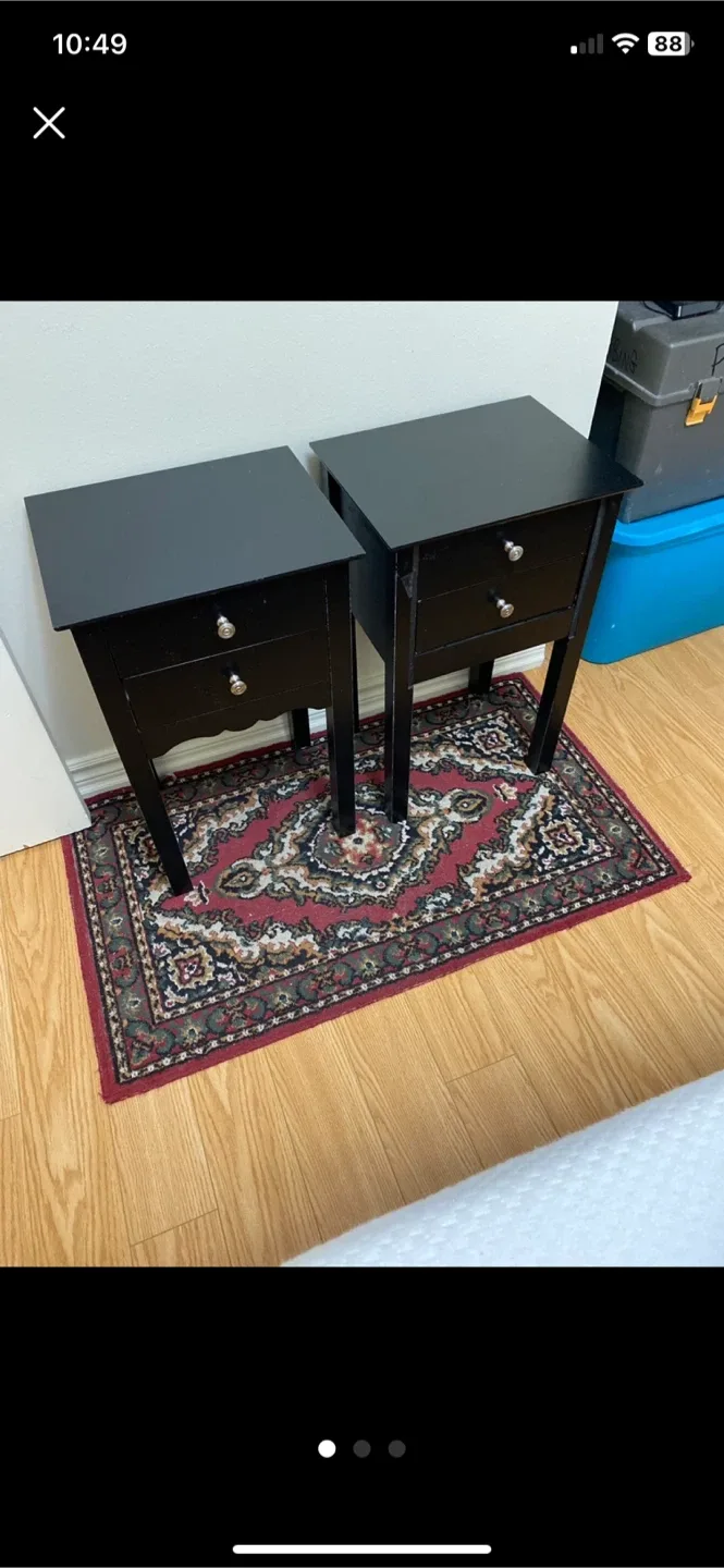 Pair of Black Nightstands image indicator(2)