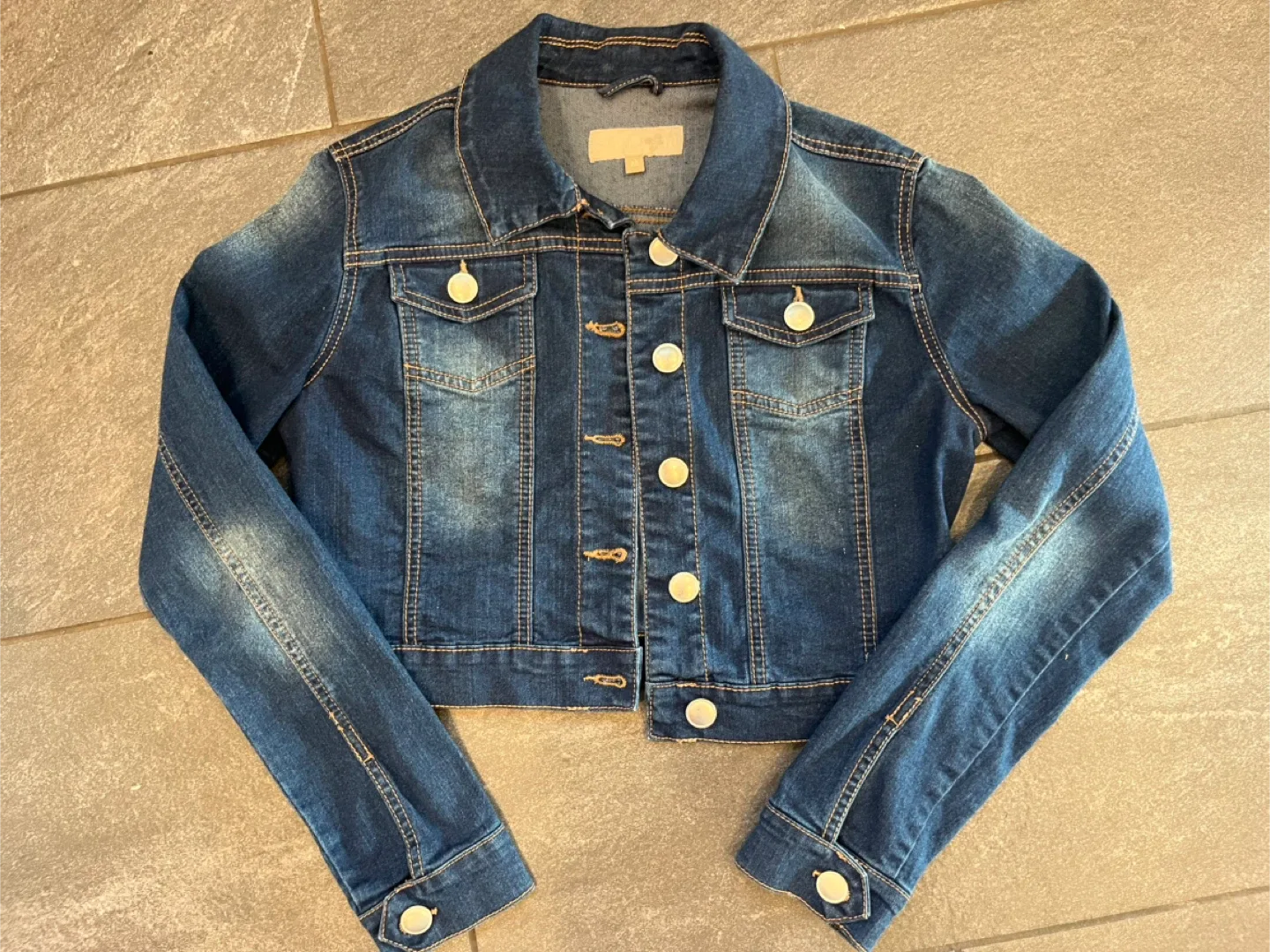 Blossom Cropped Denim Jacket - Size M