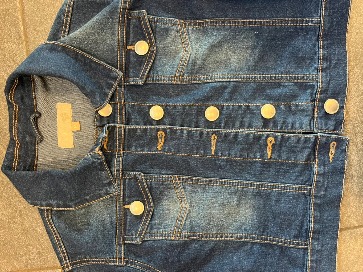 Blossom Cropped Denim Jacket - Size M image indicator(2)