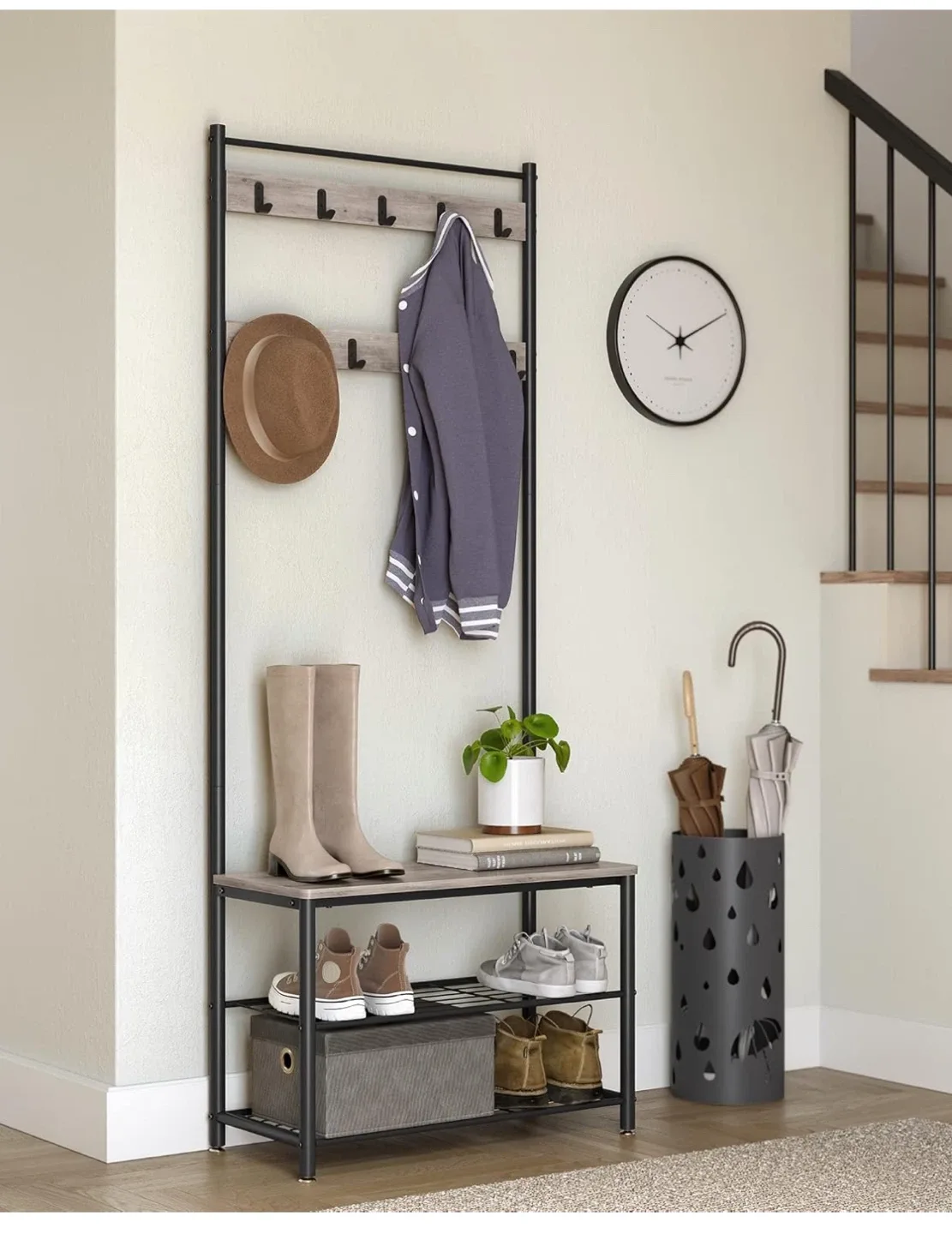 Hall Tree with Bench & Storage image indicator(2)