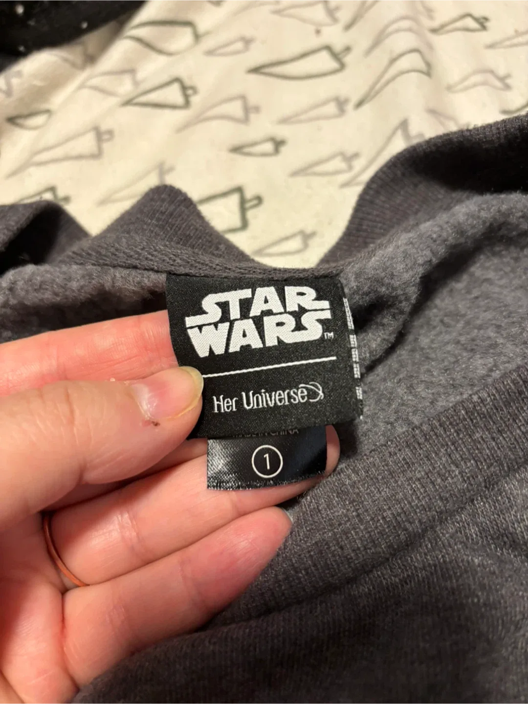 Star Wars Her Universe Grey Sweatshirt - Size 1