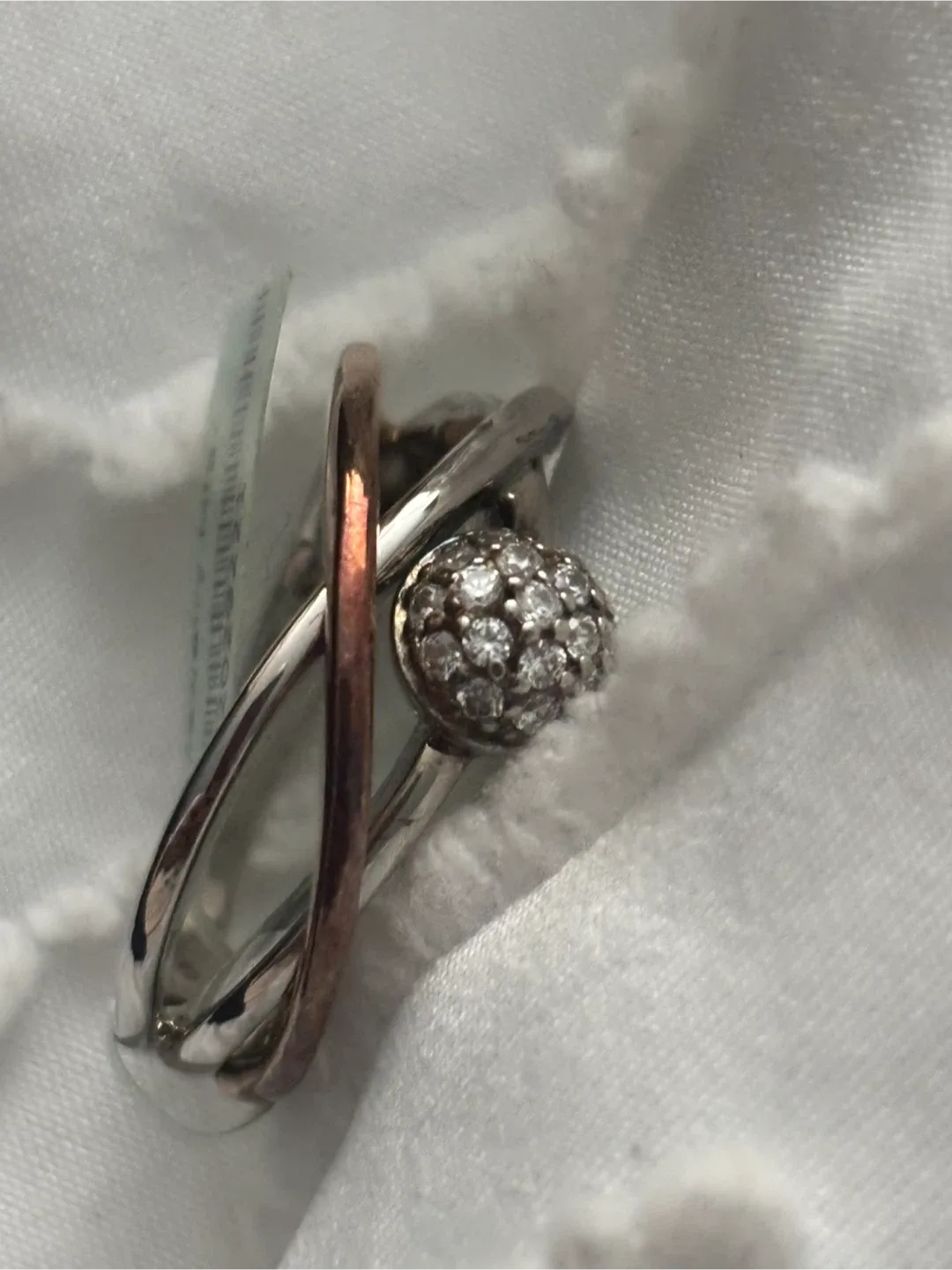 Designer Ring with Zirconia, 14K plated/925 Gold Plated, Size 8 image indicator(3)