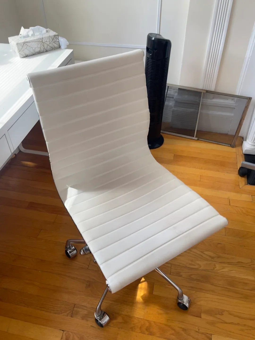 White Leather Office Chair