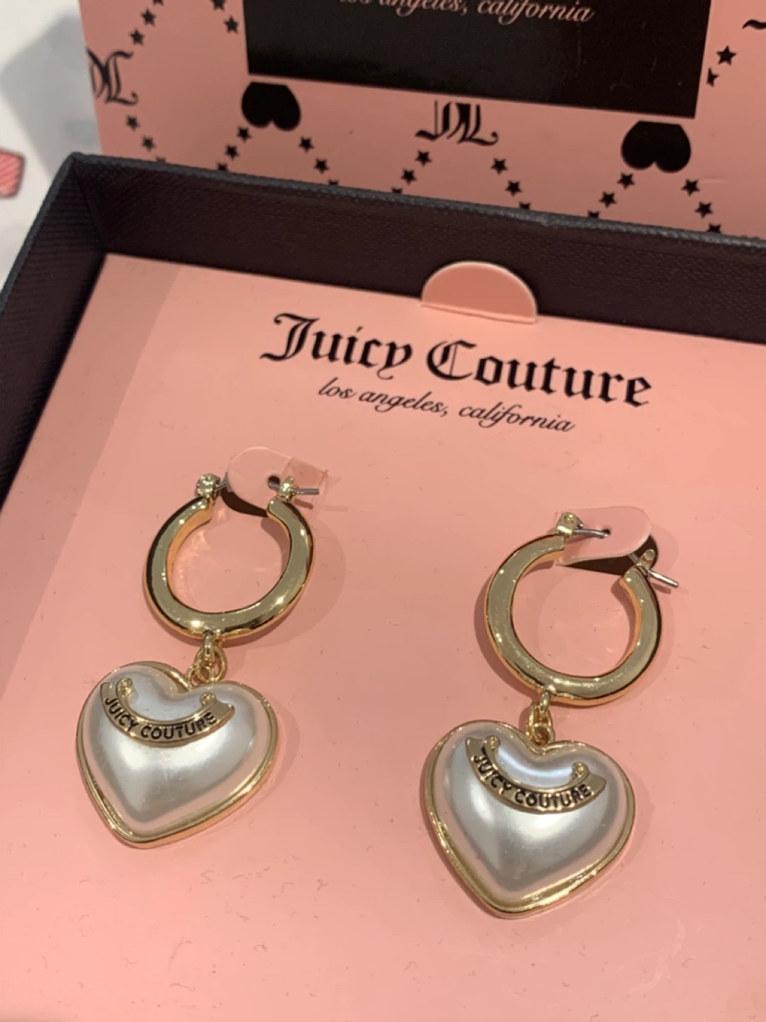 🩷 Juicy Couture Heart Drop Earrings - New in Box! 🩷 - photo 4