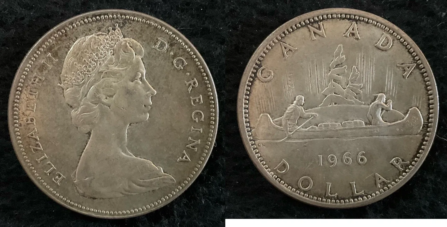 1966 Canadian Silver Dollar Coin