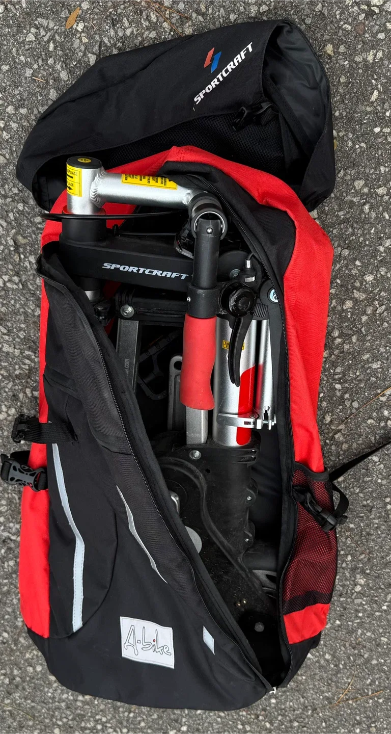 Sportcraft A-Bike Folding Bike with Backpack image indicator(3)