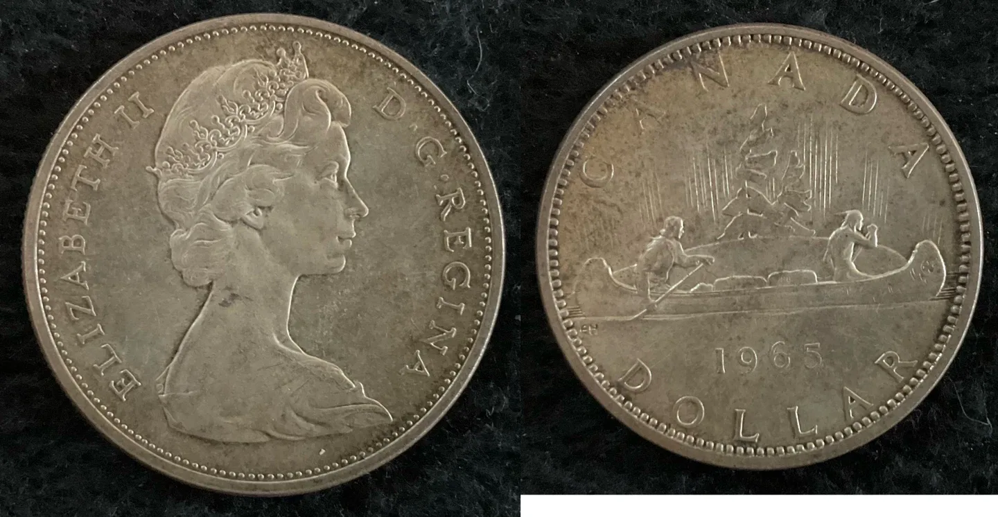 1965 Canadian Silver Dollar Coin