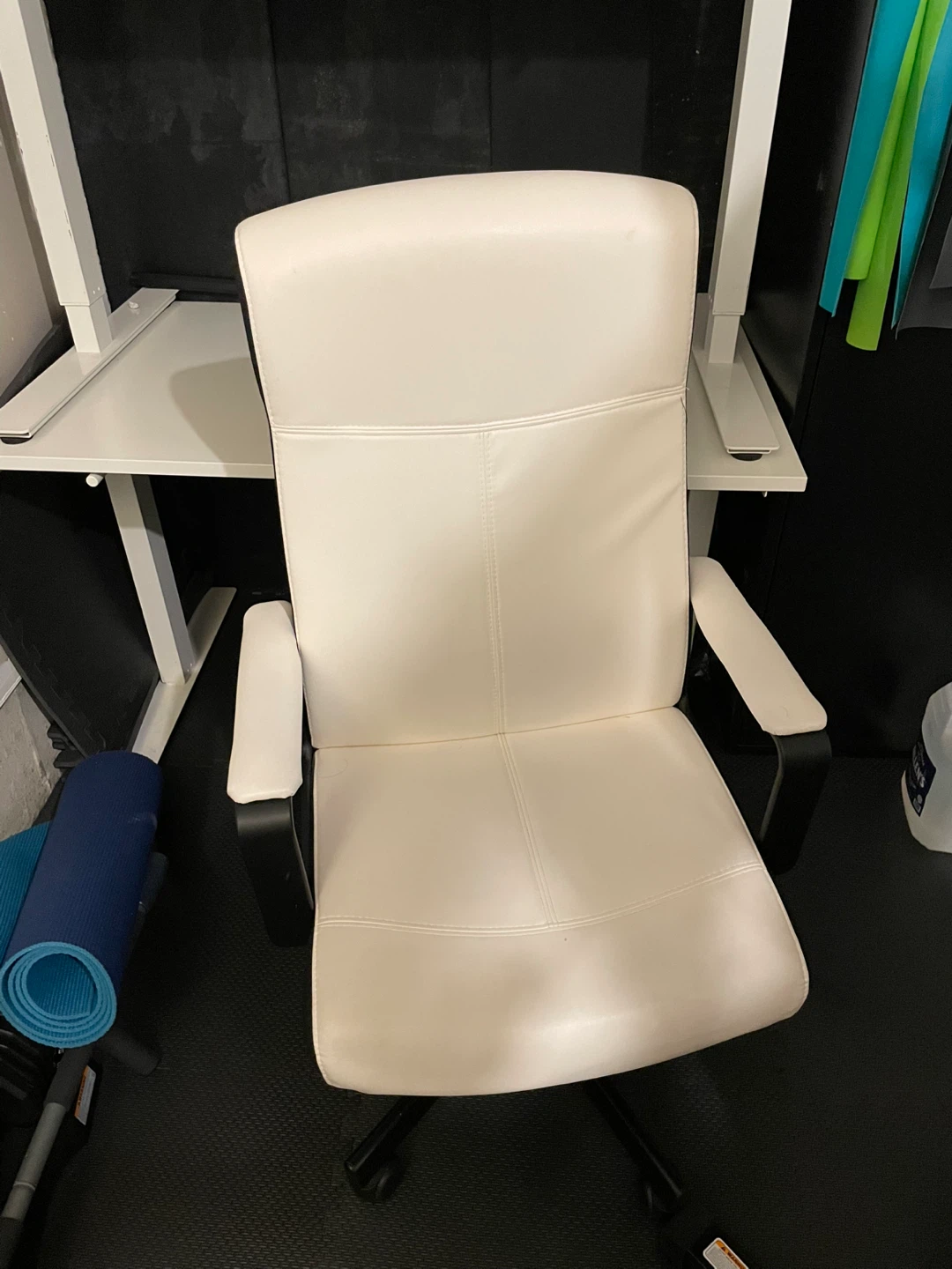 White Office Chair and Desk - photo 2