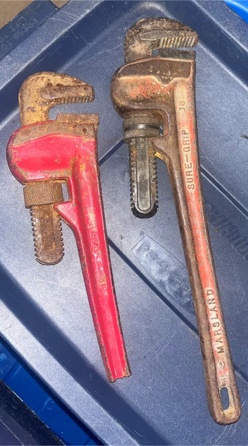 Vintage Eagle & Marsland Pipe Wrenches