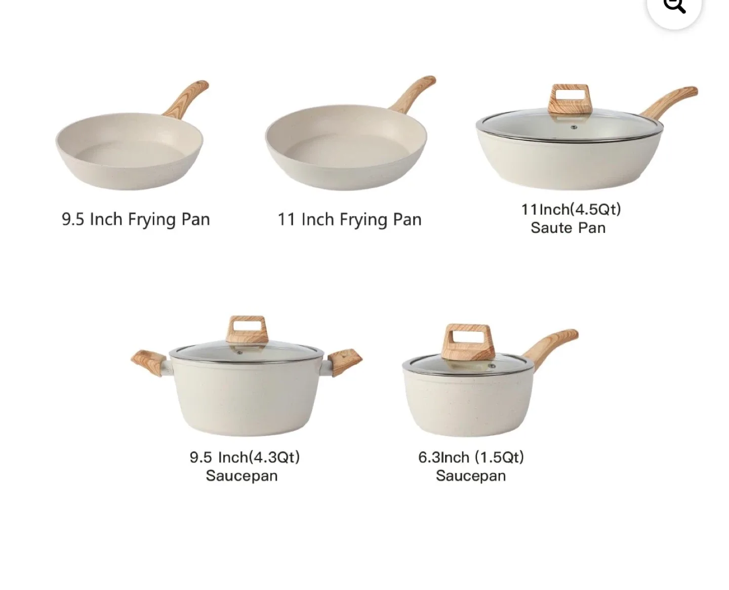 16PCS Pots and Pans Set Non Stick Cookware Set Nonstick image indicator(3)