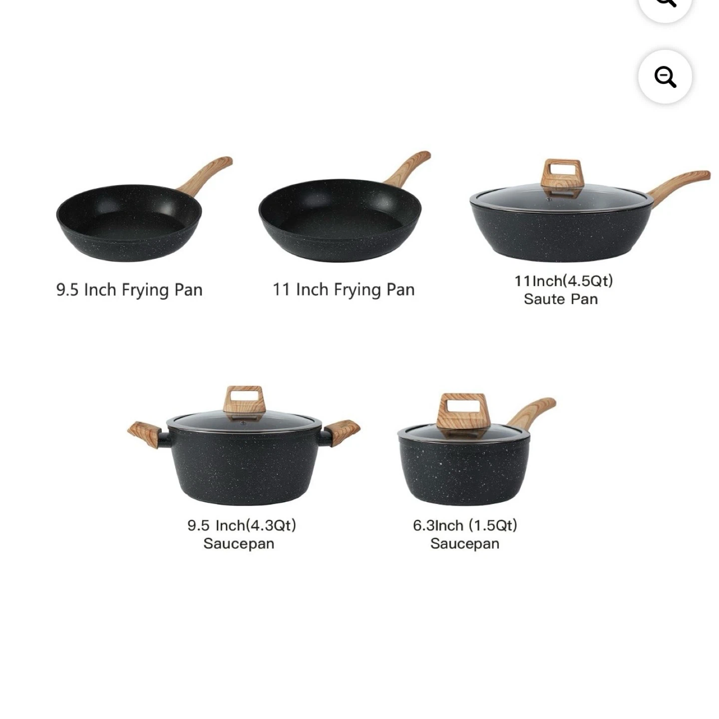 16Pcs Pots And Pans Set Non Stick Cookware Set Nonstick - photo 3