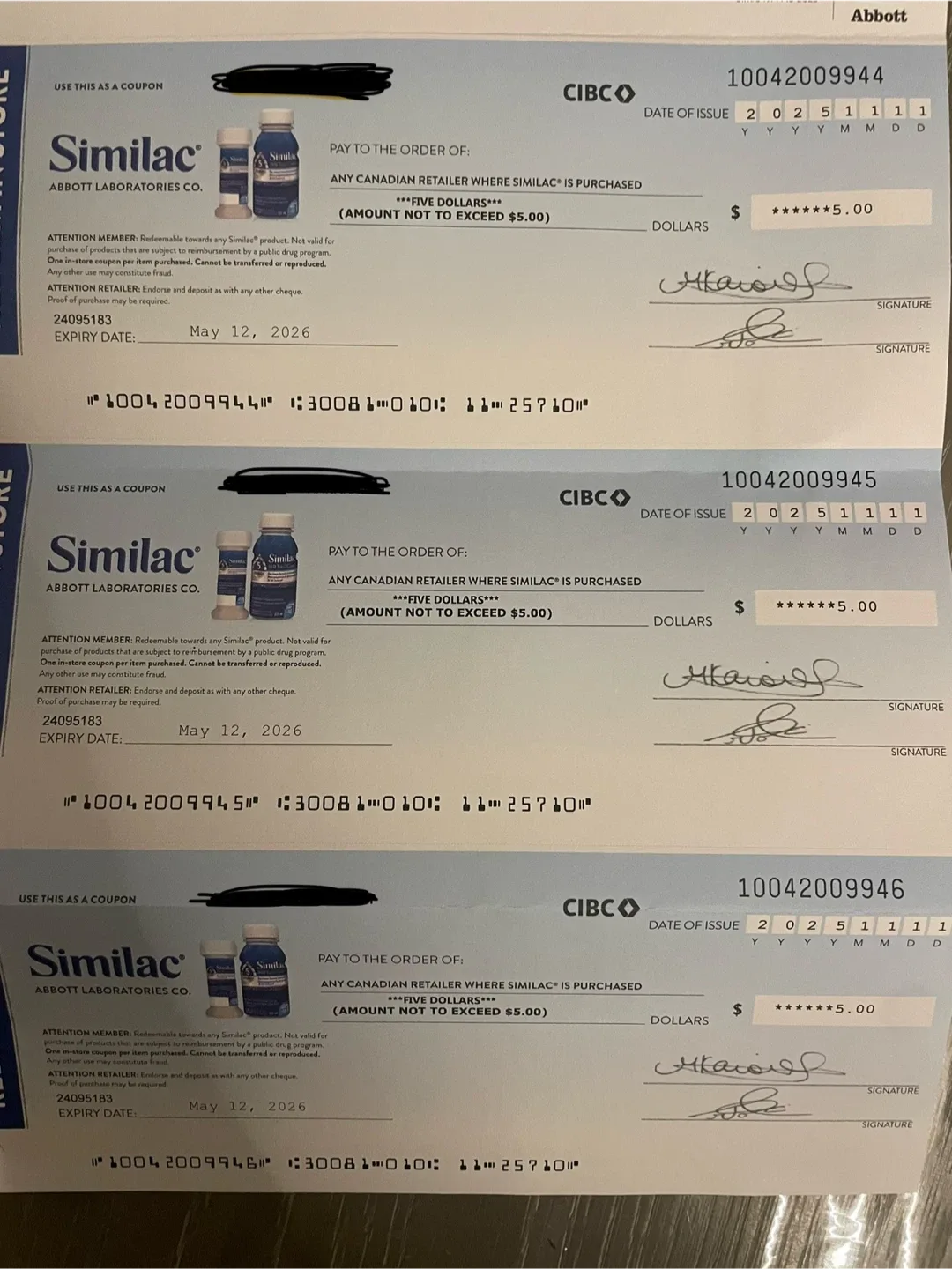 Similac $5 3 Coupons for $5