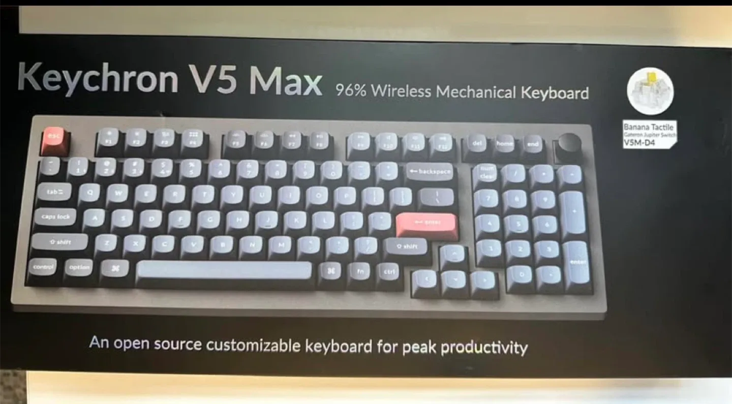Keychron V5 Max 96% Wireless Mechanical Keyboard - New!