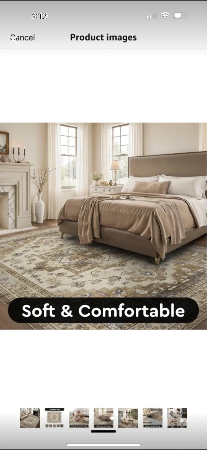 Brand New! 9x12 Area Rug MACHINE WASHABLE! image indicator(2)