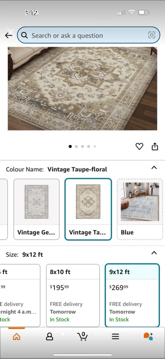 Brand New! 9x12 Area Rug MACHINE WASHABLE! image indicator(6)