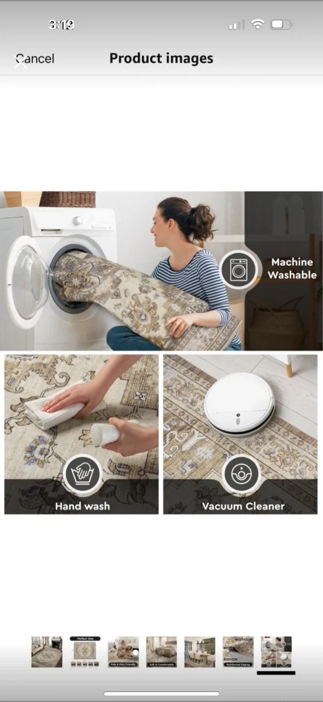 Brand New! 9x12 Area Rug MACHINE WASHABLE! image indicator(5)