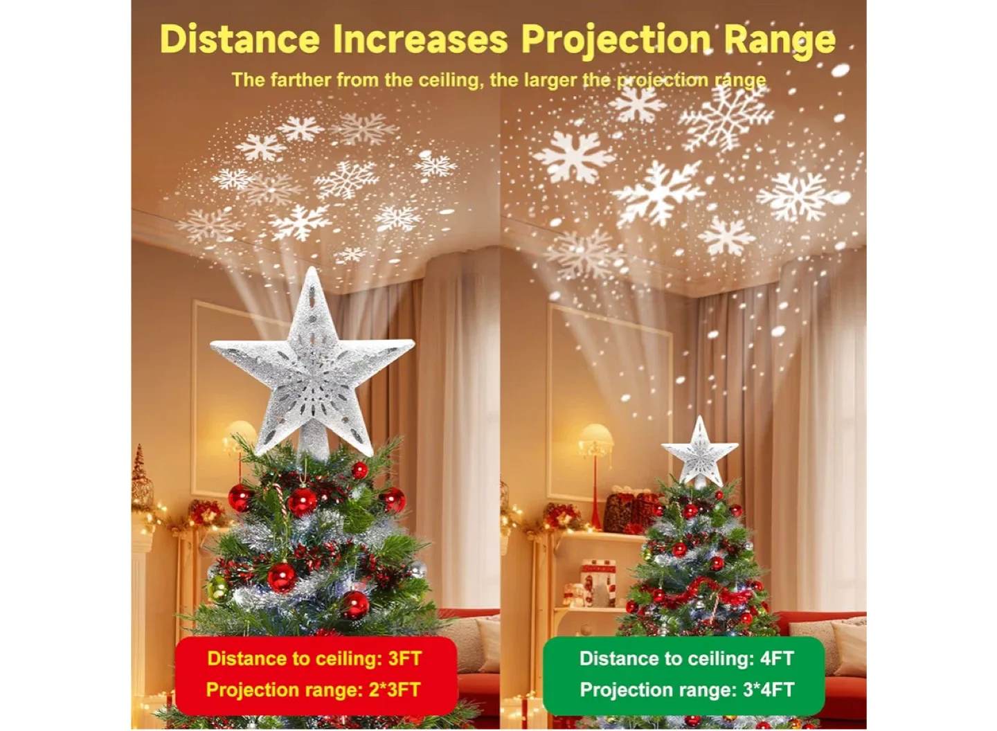 Projection LED Christmas Tree Topper - New image indicator(3)