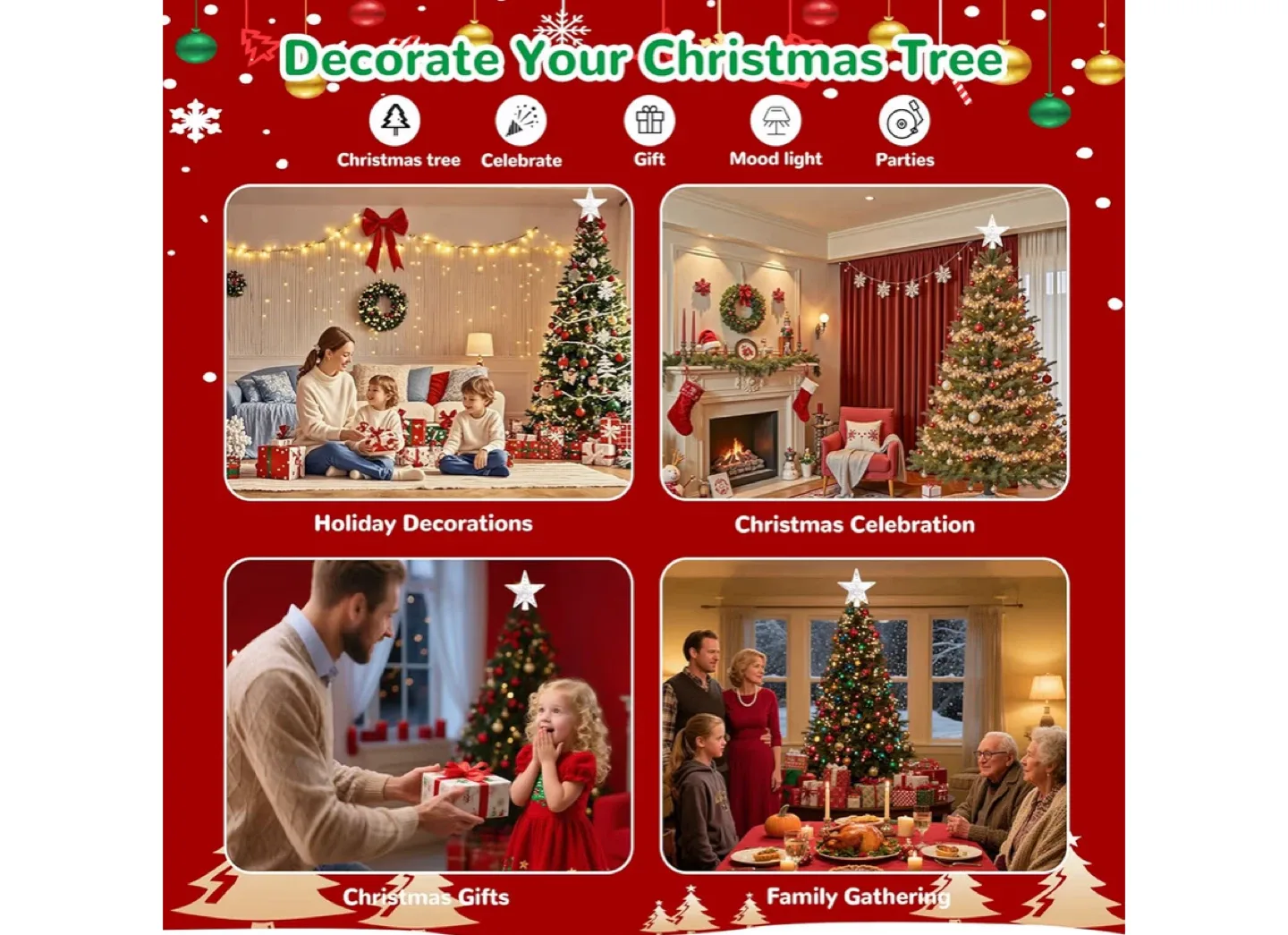 Projection LED Christmas Tree Topper - New image indicator(2)