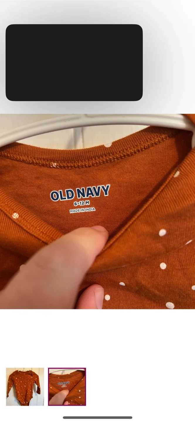 Old Navy 6-12M Baby Bodysuit image indicator(2)