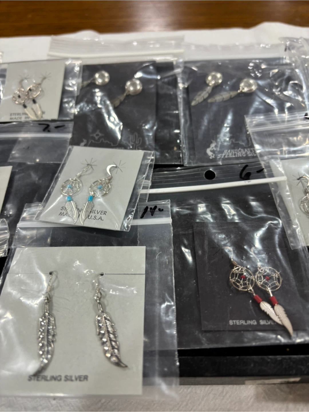 Handcrafted Sterling Silver Earrings-set of 15 - photo 3