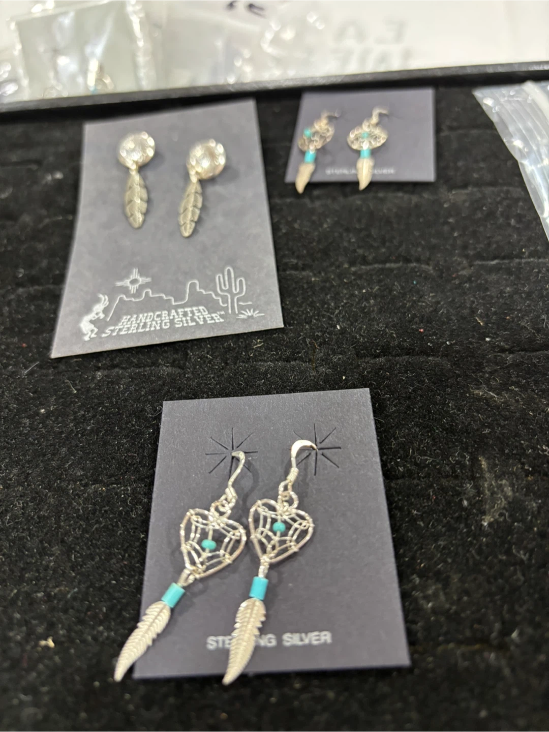 Handcrafted Sterling Silver Earrings-set of 15 - photo 5