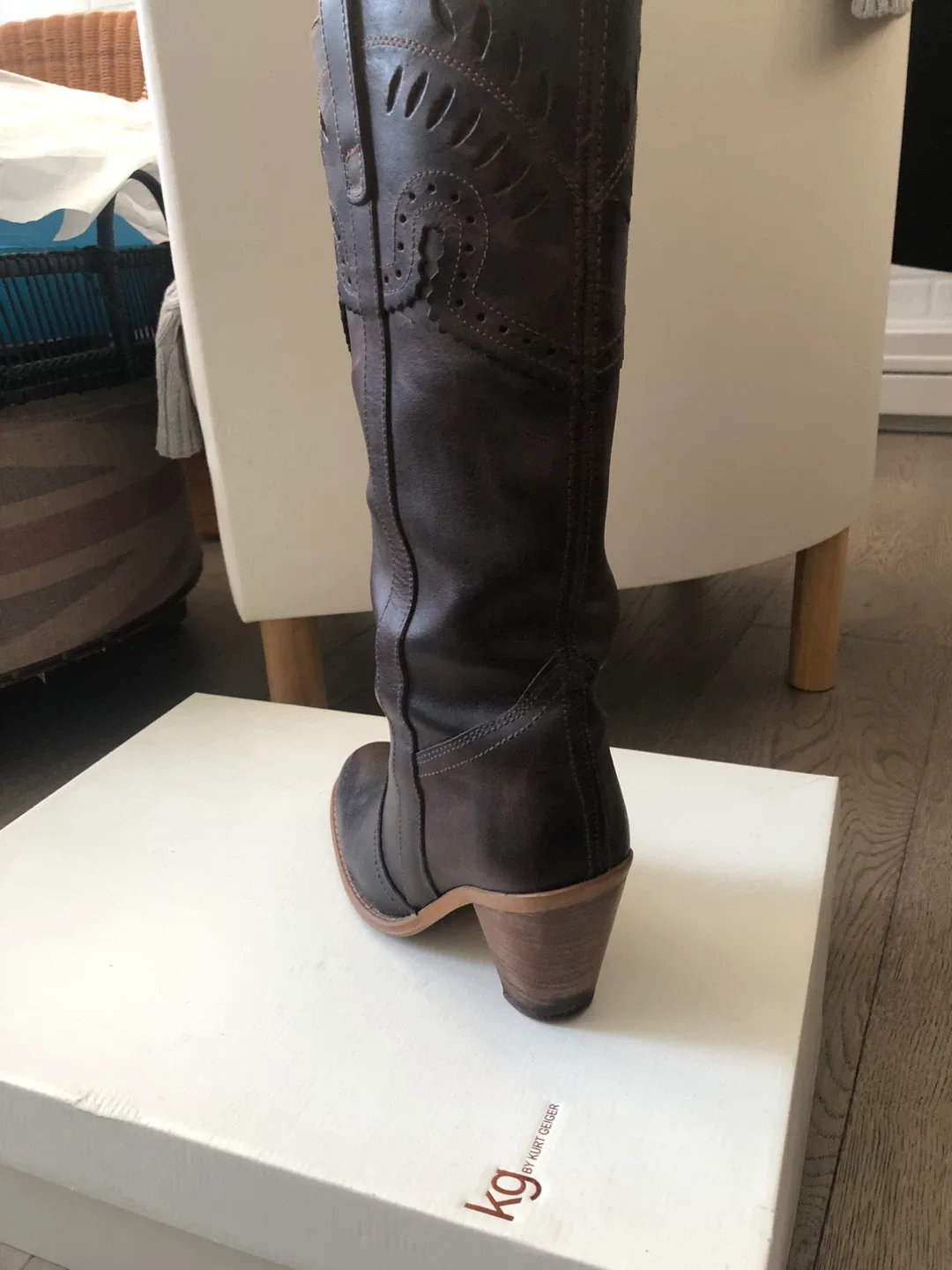 Kurt Geiger Brown Leather Boots - Size 37 image indicator(3)