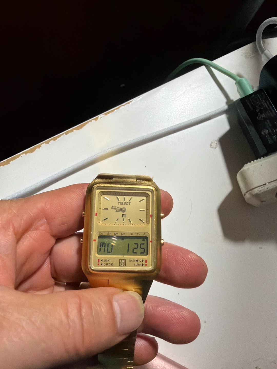 Tissot F1 Two Time Zone Gold Watch - photo 5