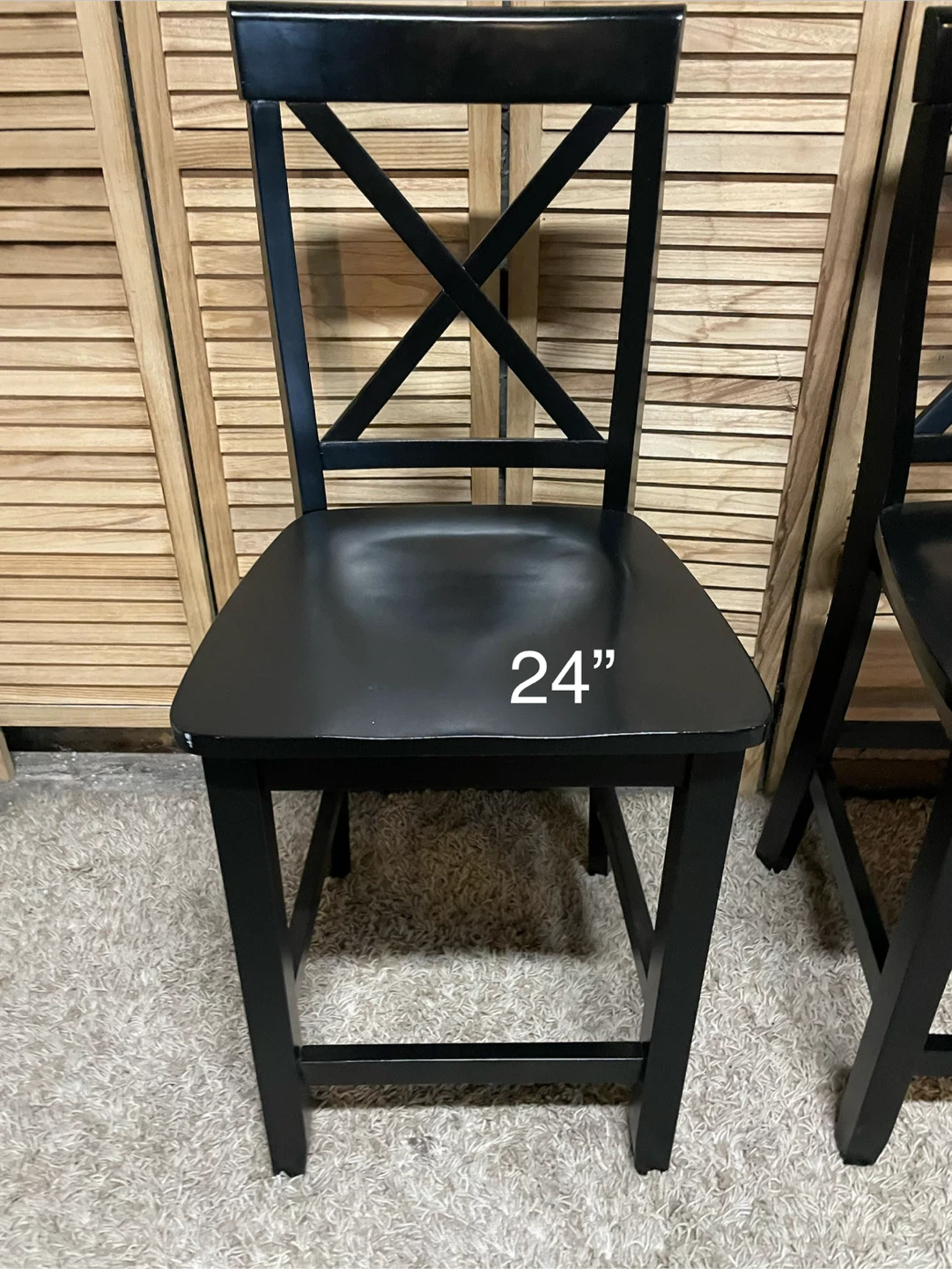 Black 24" Bar Stool - photo 4
