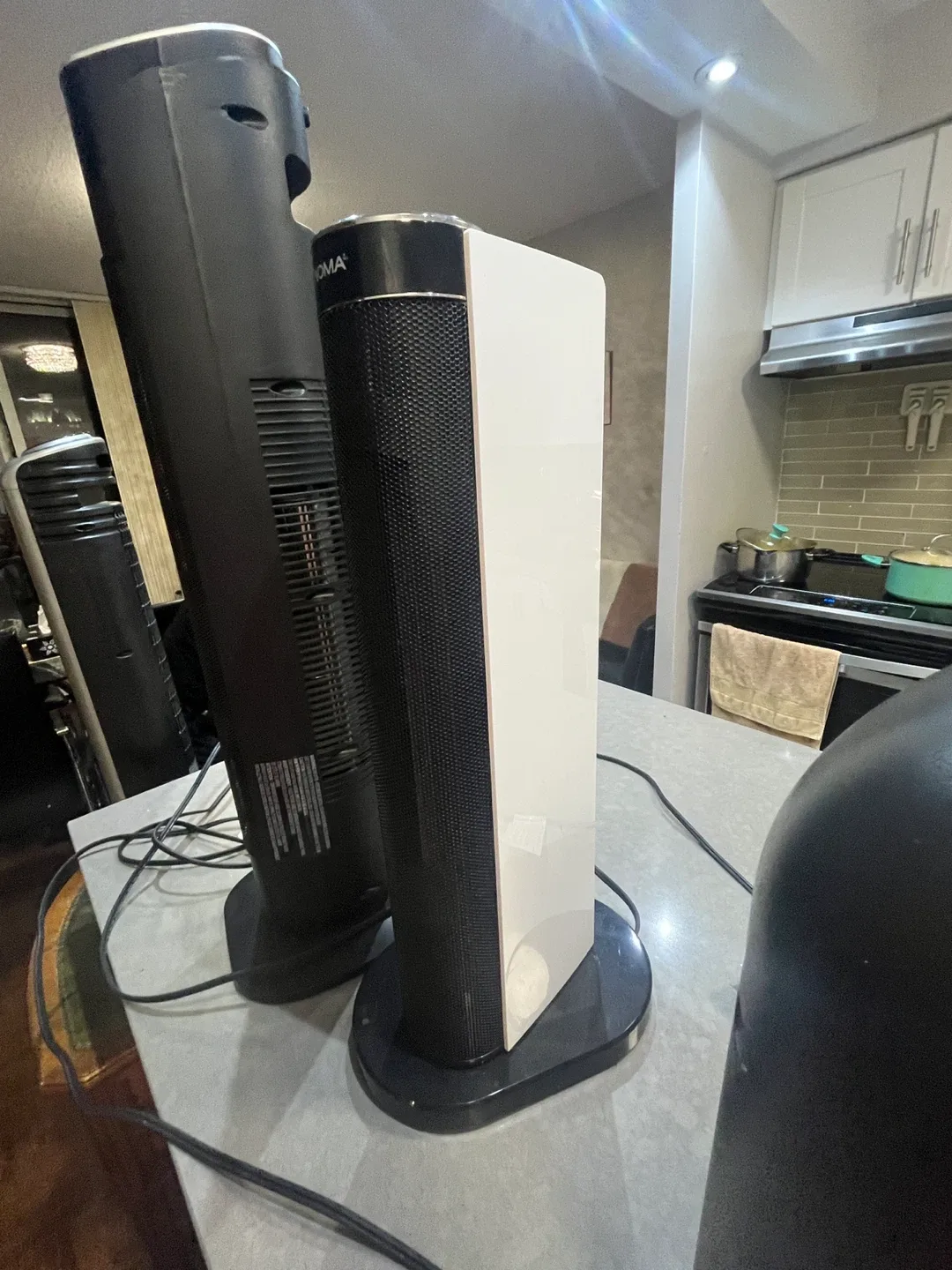 Noma Tower Fan - White & Black