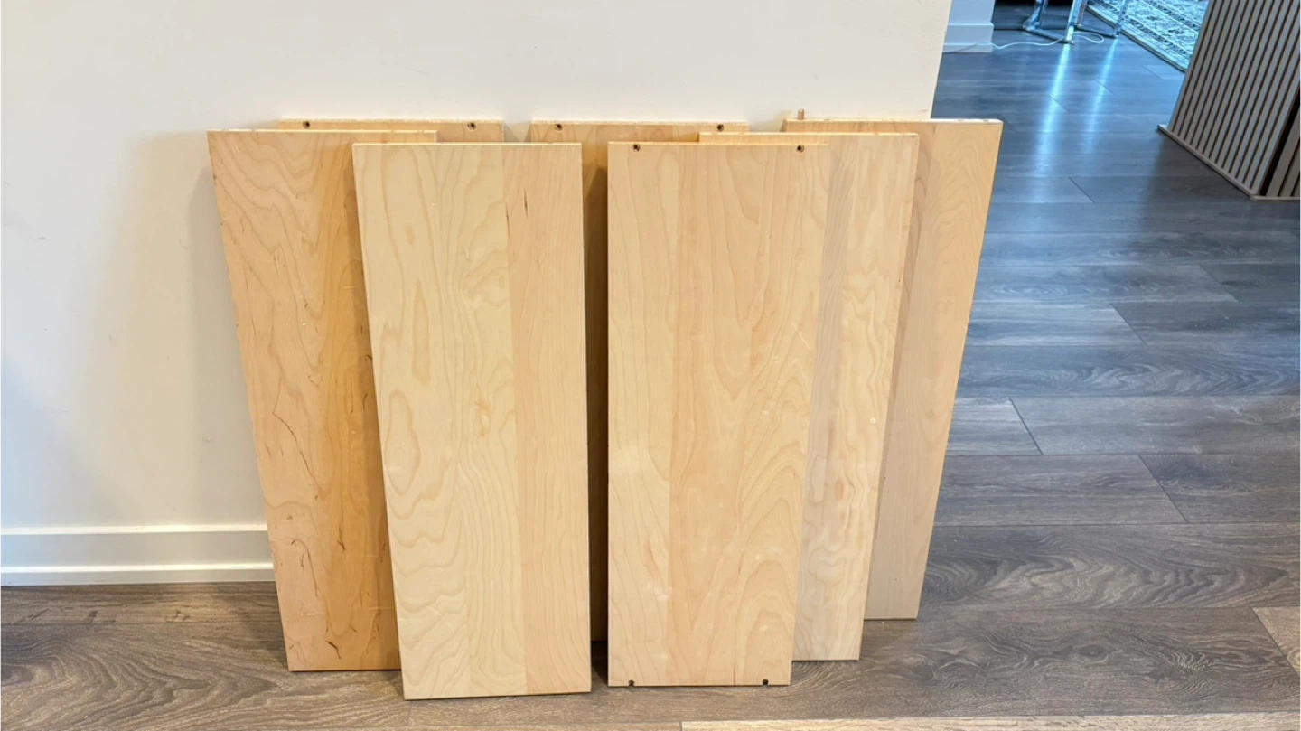 Wooden Shelves - Light Wood 7 pieces - photo 3