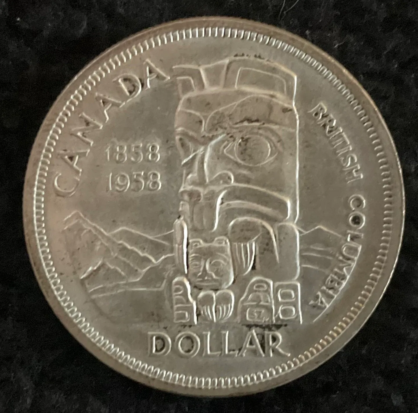 1958 Canada British Columbia Dollar Coin image indicator(3)