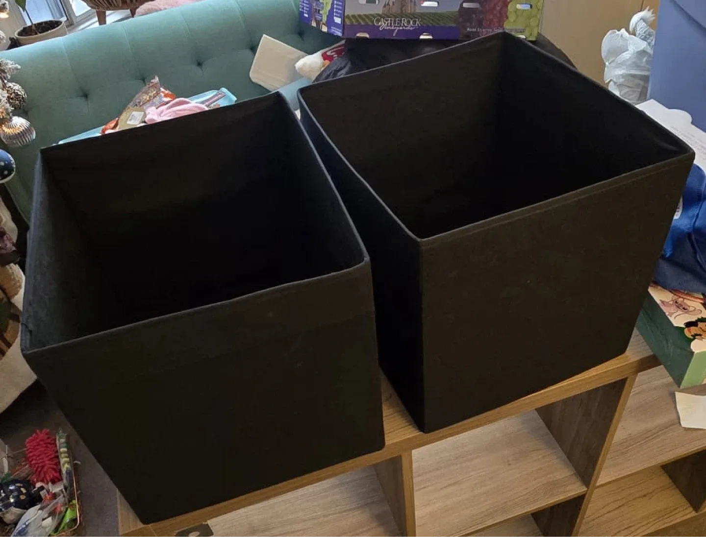 12 IKEA Black Fabric Storage Bins image indicator(3)