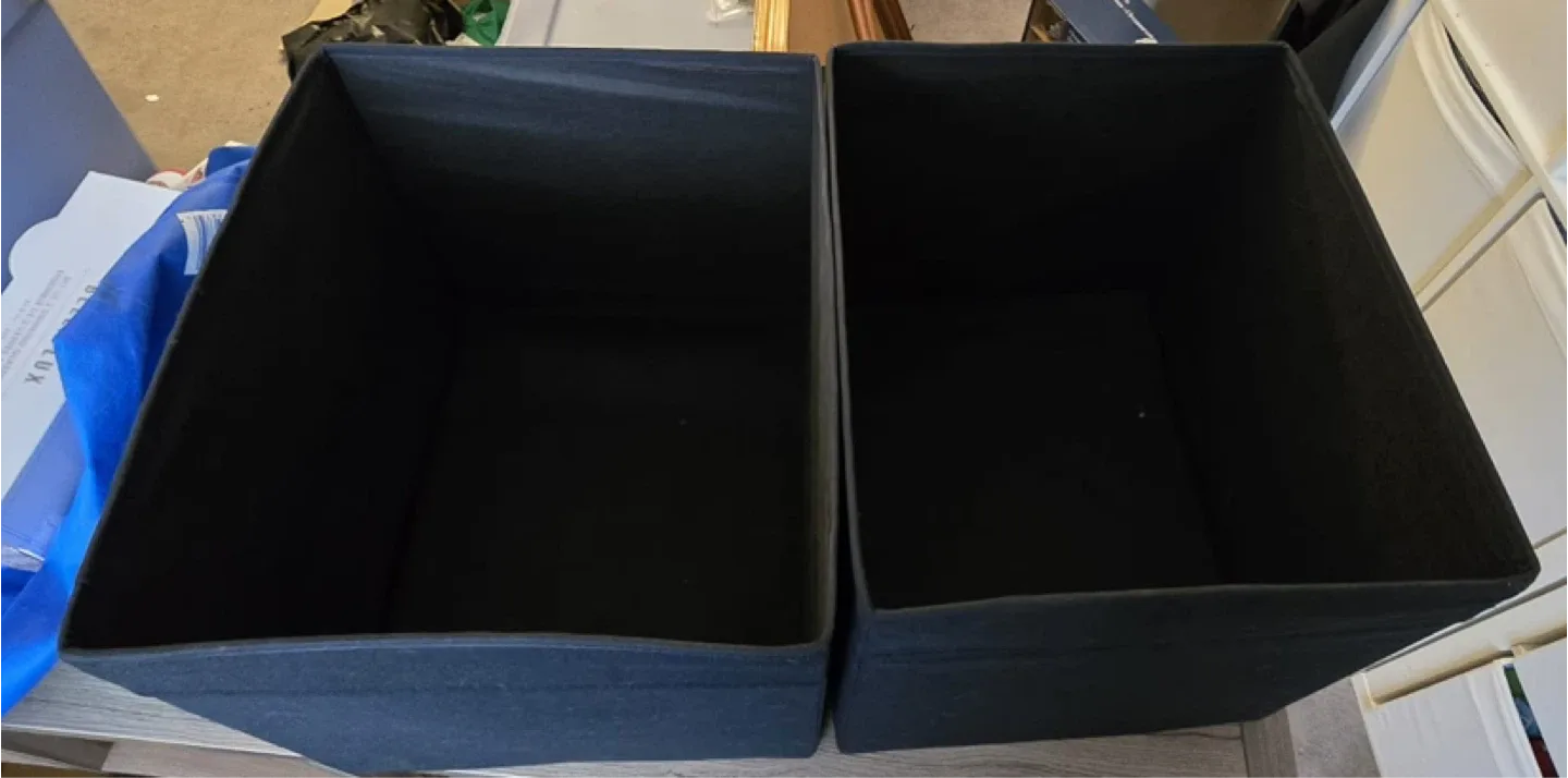 12 IKEA Black Fabric Storage Bins image indicator(5)