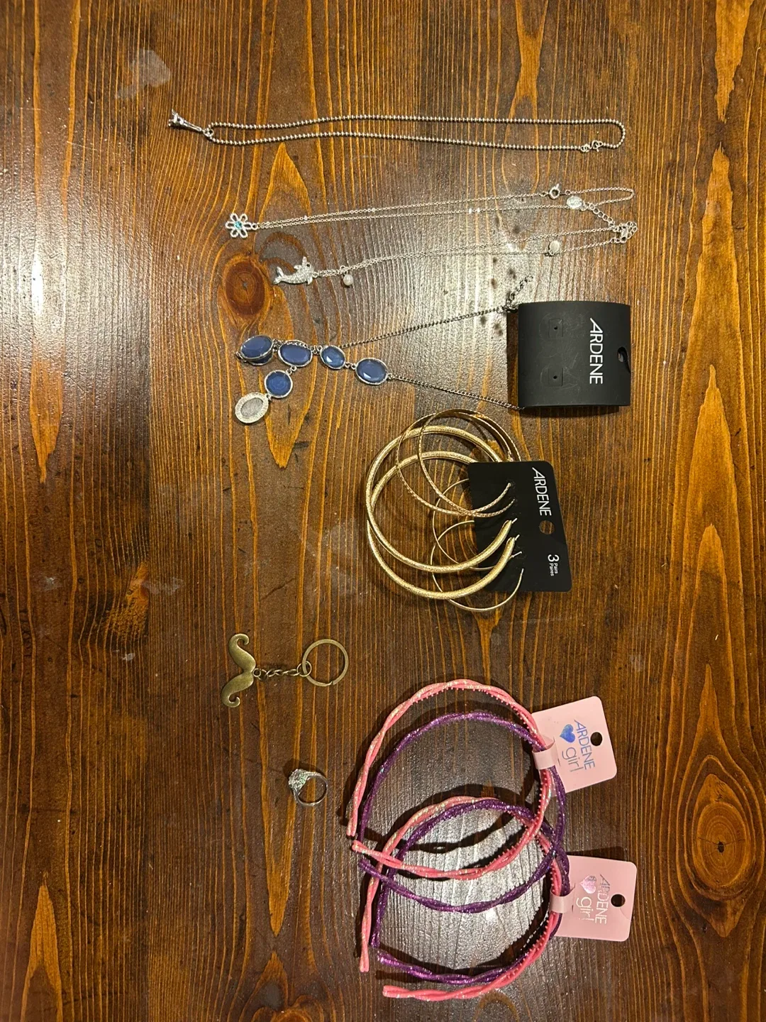 Ardene Necklace, Earrings, Headbands, Ring, Keychain