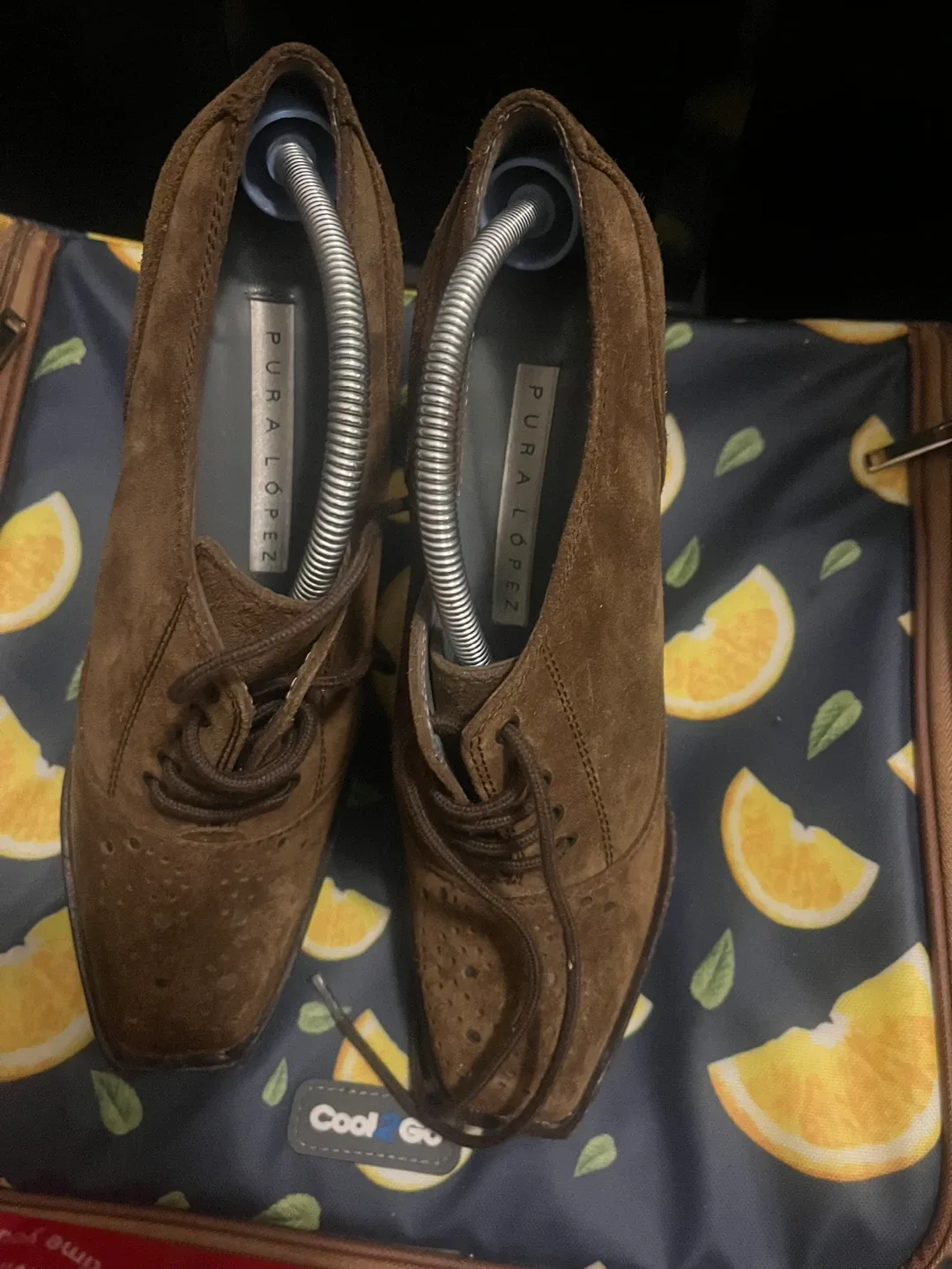 Pura Lopez Brown Suede Heels - Size 37