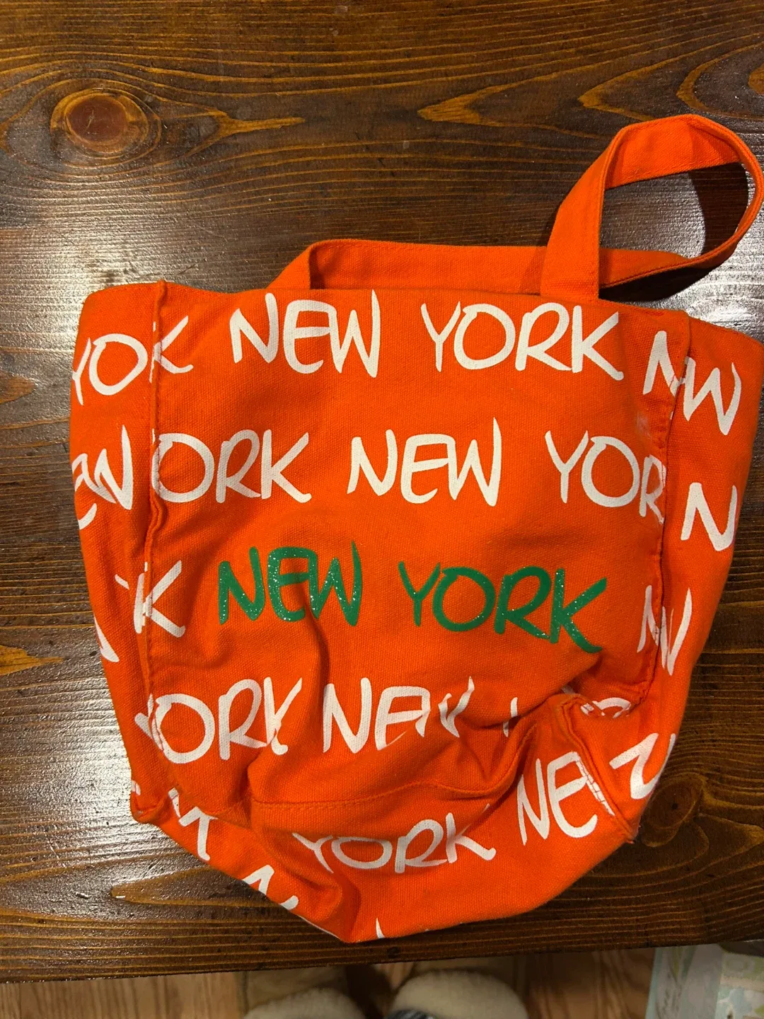 Orange New York Tote Bag