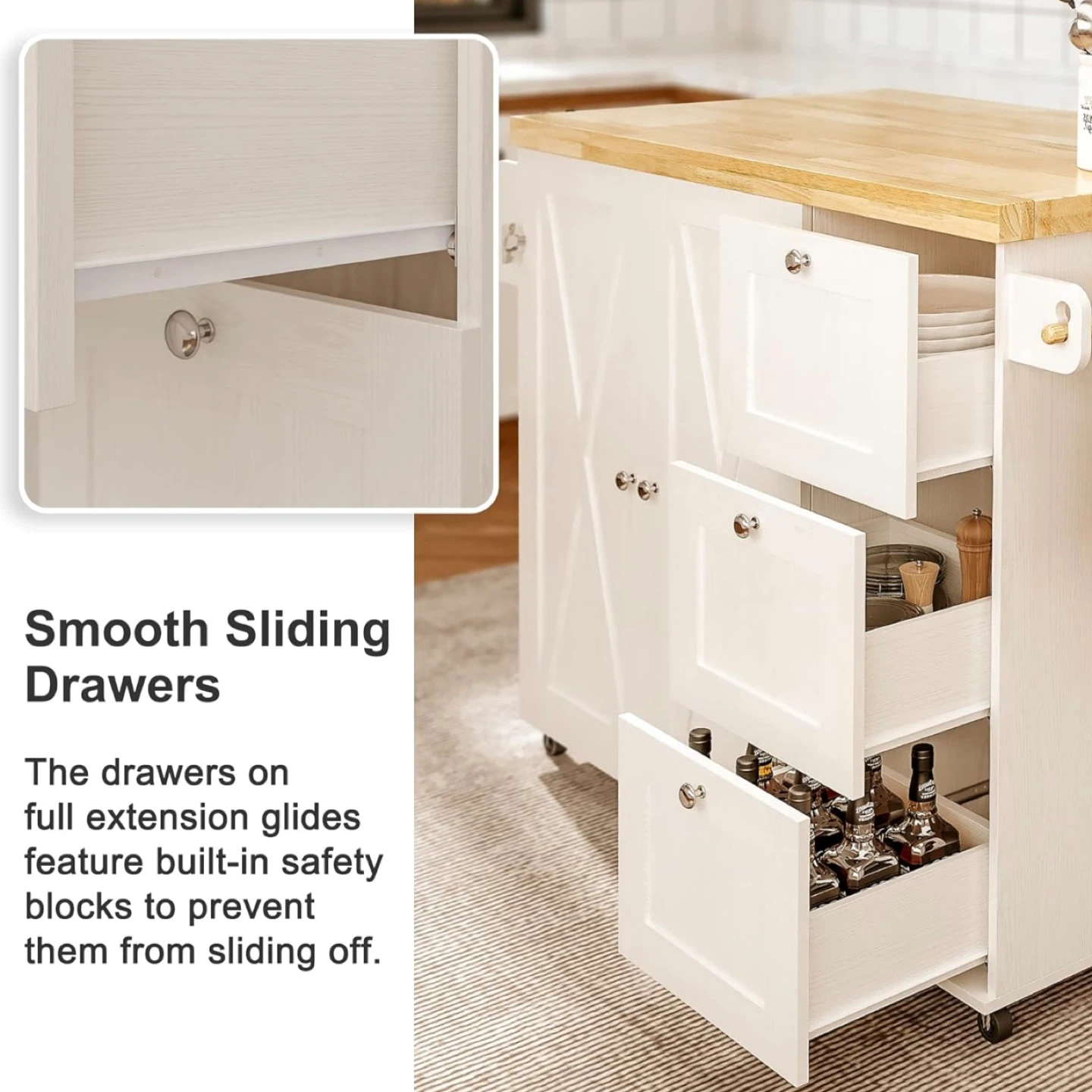 Brand New Kitchen Island Table/Cart — Still in Box! - photo 5