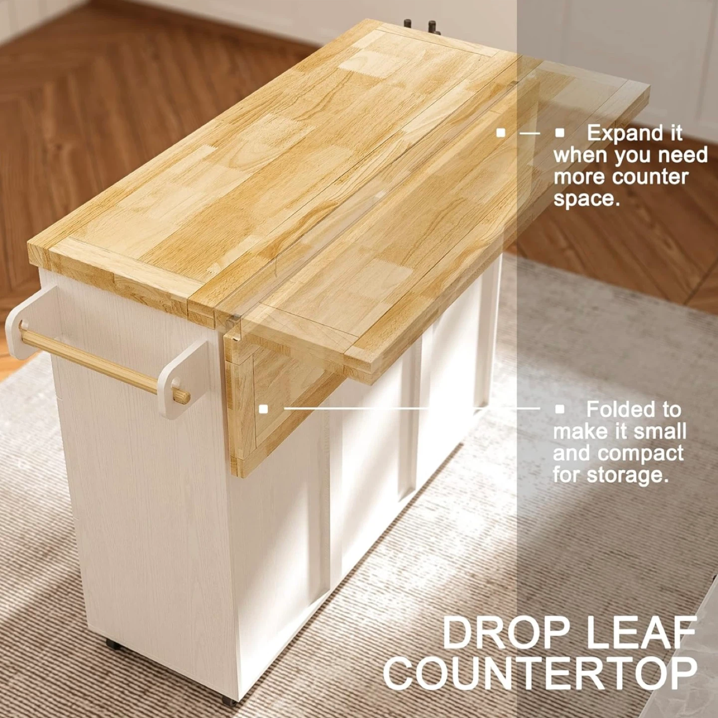 Brand New Kitchen Island Table/Cart — Still in Box! - photo 3