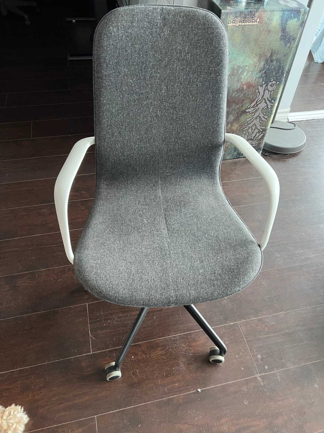 Ikea Grey Office Chair with White Arms