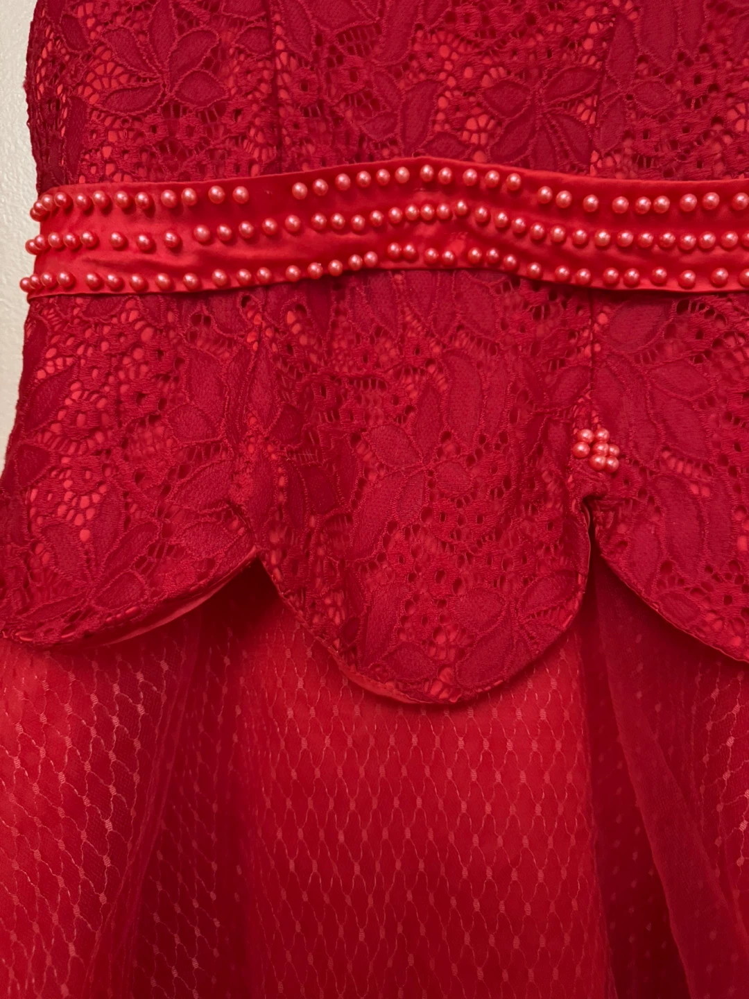 Adorable Girls size 10/12 Red Dress - photo 3