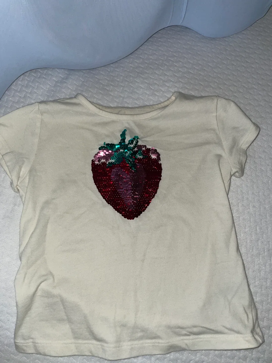 Wonder nation T-Shirt with Strawberry Sequin Design