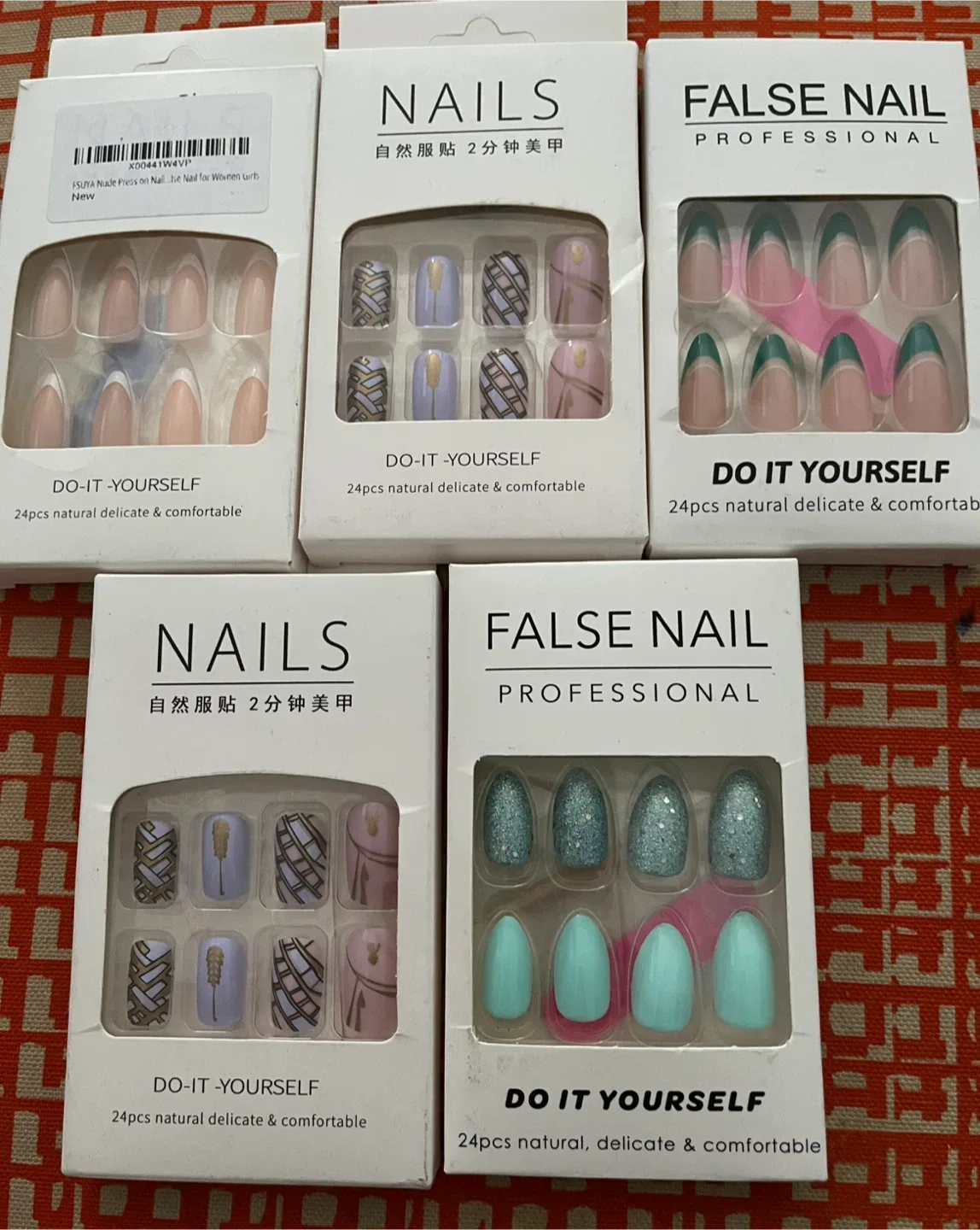 DIY False Nails - 24 pcs, New