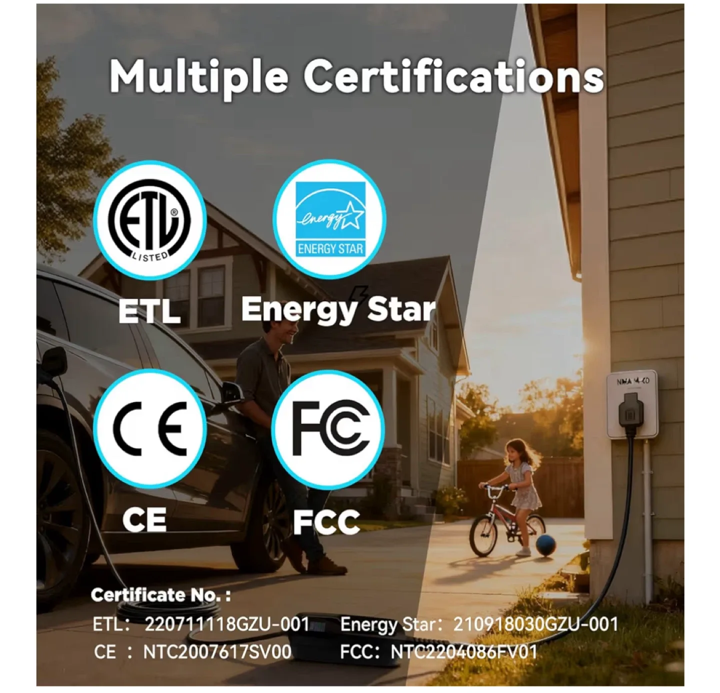 BESENERGY Level 2 EV Charger 40amp image indicator(4)