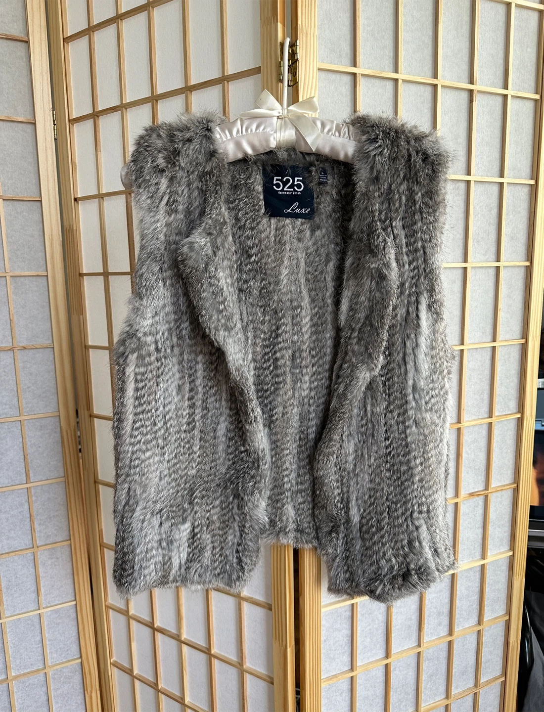 525 America Luxe Rabbit Fur Vest - Size L/M